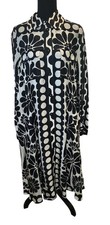 Farm Rio XS Palmero Printed Satin Midi Shirt Dress without sash belt