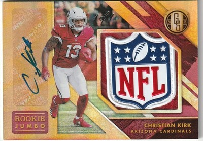 2018 Panini Gold Standard NFL Shield AUTO Patch Christian Kirk 1/1 One of One