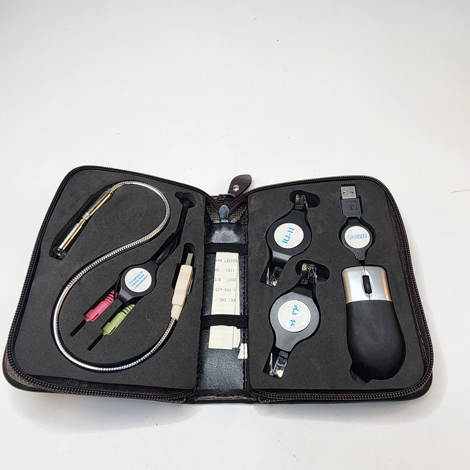 Eddie bauer laptop accessories usb light, retractable mouse & lan earbud/mic