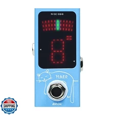 EROK Mini Tuner Pedal - Compact Size with Pitch LED Indicator for