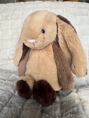Jellycat Patchwork brauner Hase, brandneu mit Etikett - Schutz neu mit Etikett