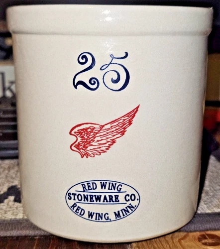 Red Wing Stoneware Commemorative Mini 25 Crock Ottertail Power Co. MN SD ND
