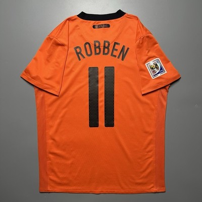 NETHERLANDS NIKE 2010 WORLD CUP SOCCER JERSEY #11 ROBBEN SIZE “M
