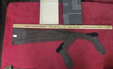 Vintage Van Raalte Flextoe Stockings Boxed Pair Harlequin Smoke Brown Hosiery