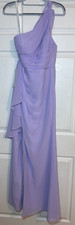 Azazie Maive Lilac Chiffon One Shoulder Bridesmaid Dress Size A4 New With Tags