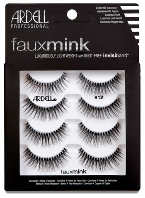 Falsche Wimpern Set x4, Faux Mink Style, Natürlicher Look, Ardell 812