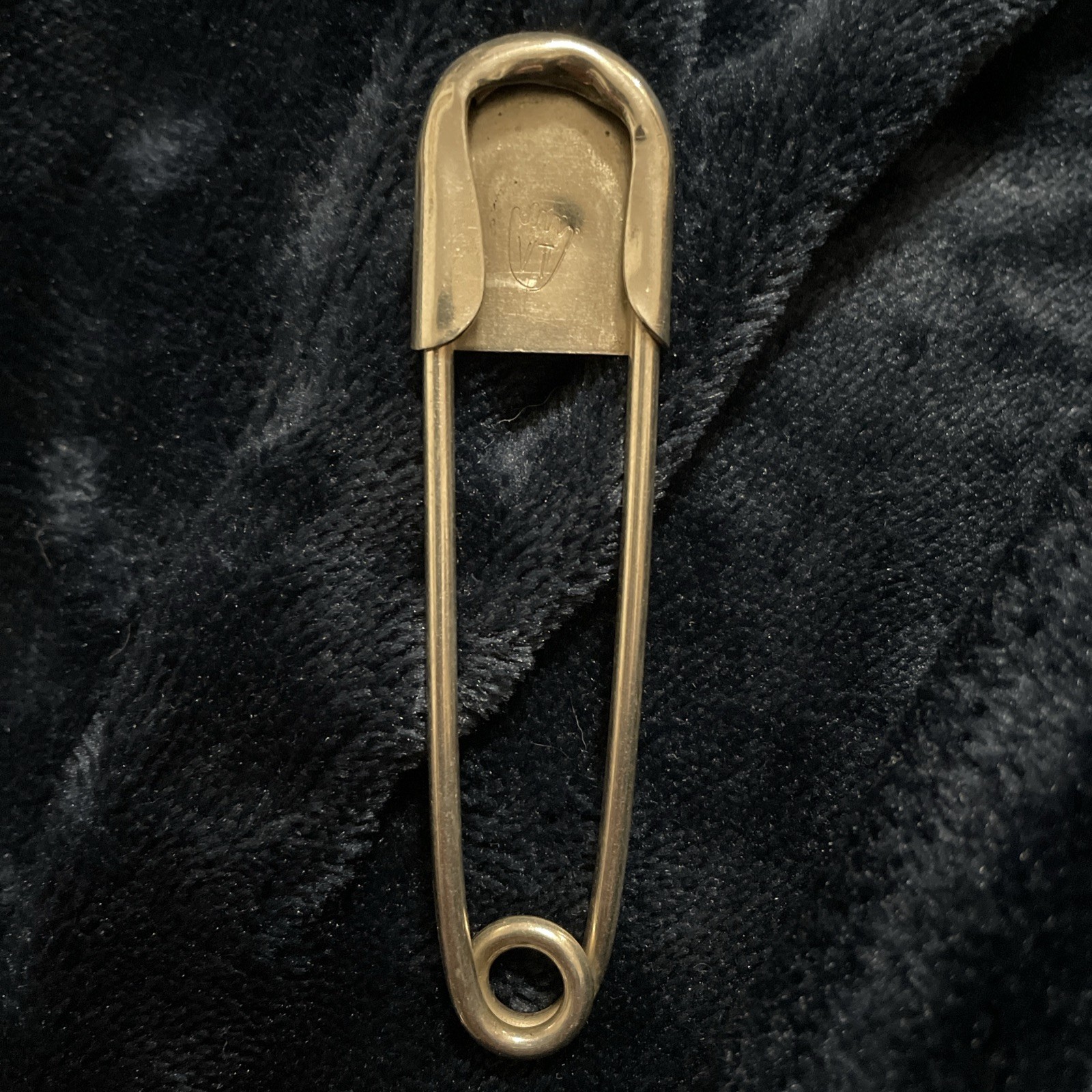 925 Navajo Signed VT Sterling Silver TURQUOISE Safety Pin Key Chain