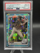 2020 Bowman Chrome Draft Sapphire Edition - C.J. Abrams Aqua /20 (RC) PSA 10