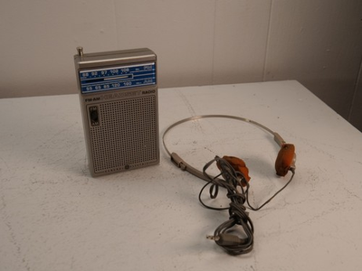 #ad #ad Vtg General Electric #7 1150B AM FM Portable Headset Radio Tested and Works $35.00
