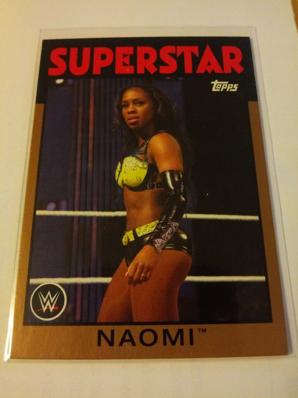 WWE Naomi #48 2016 Topps Heritage Bronze Parallel Card SN 26 of 99