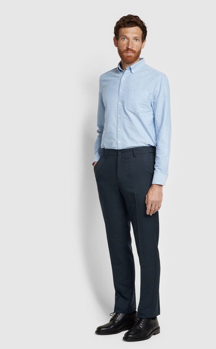Farah Men's Roachman Classic Trousers — Smart 4-Way Stretch Chinos