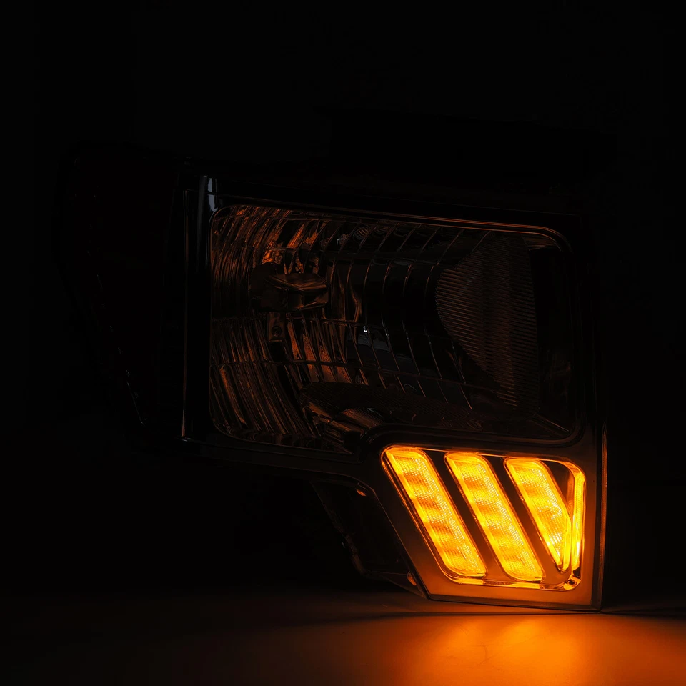 FOR 2009-2014 Ford F-150 Pickup MKII LED Projector Headlights Chrome Pair - Image 2 of 4