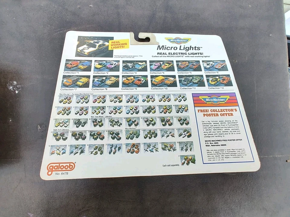 Micro Machines Micro Lights Collection #18 – 1989 Rare Sealed HTF D5 - Image 2 of 2