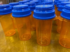 10 Lot RX Amber Prescription Bottles Bottle Storage Beads Crafts Fishing PM-10