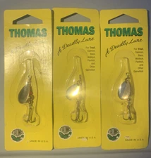 3 Packs Thomas Special Spinn 1/10 OZ Nickel/Gold