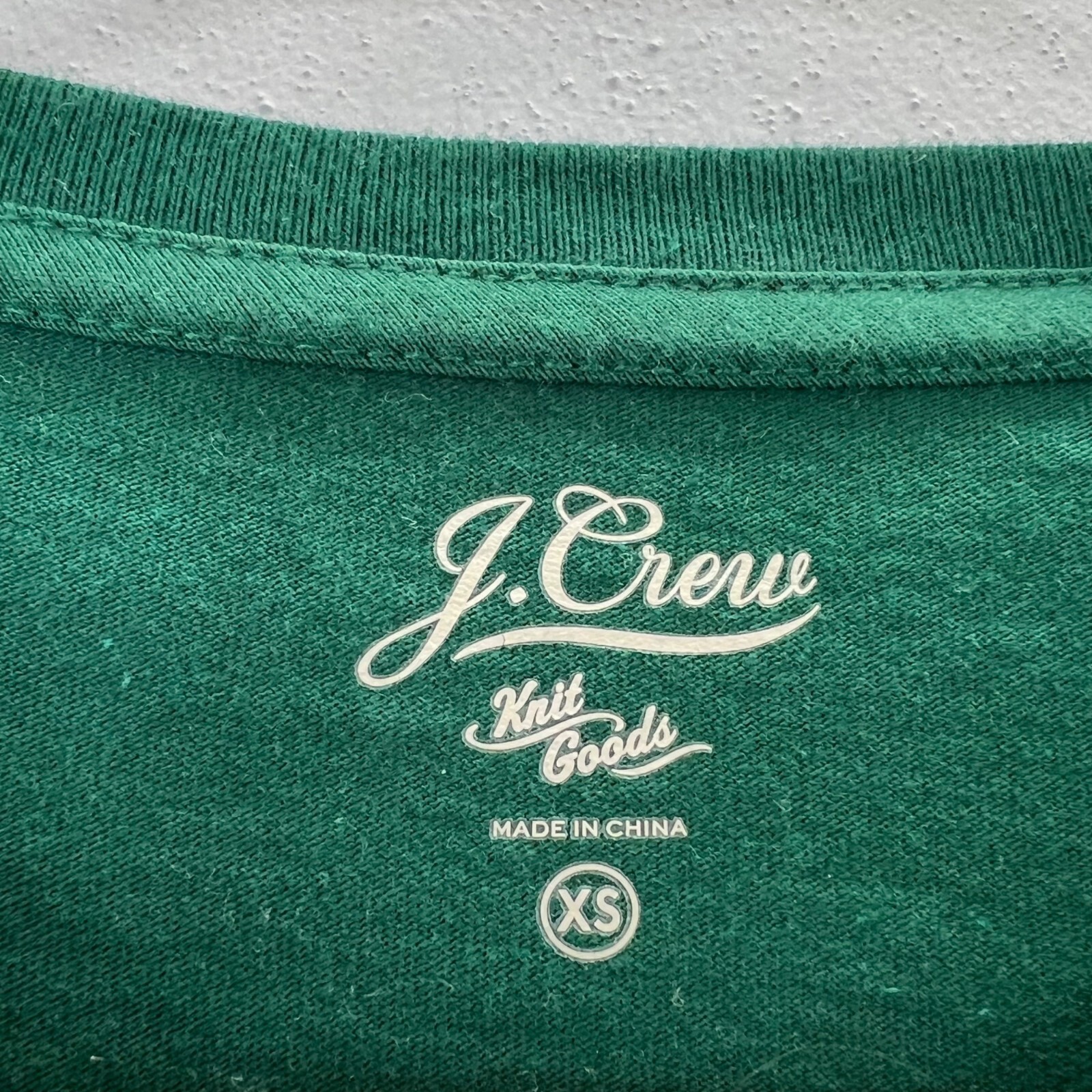 FILA T shirt squadra canottaggio J Crew XS remi grafica verde girocollo manica corta