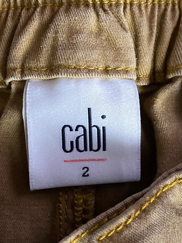 CABI DISCOVERY TROUSER PAPER BAG WAIST PANTS W/BELT STYLE 5693 Beige WOMENS SZ 2 - Picture 7 of 9