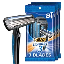 BIC Comfort 3 Men's Disposable Razors 24 Count Assorted 3 Pack