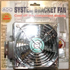NEW! AOC Ball Bearing System Bracket Fan. 4 1/4".With mounting kit Free Shipping