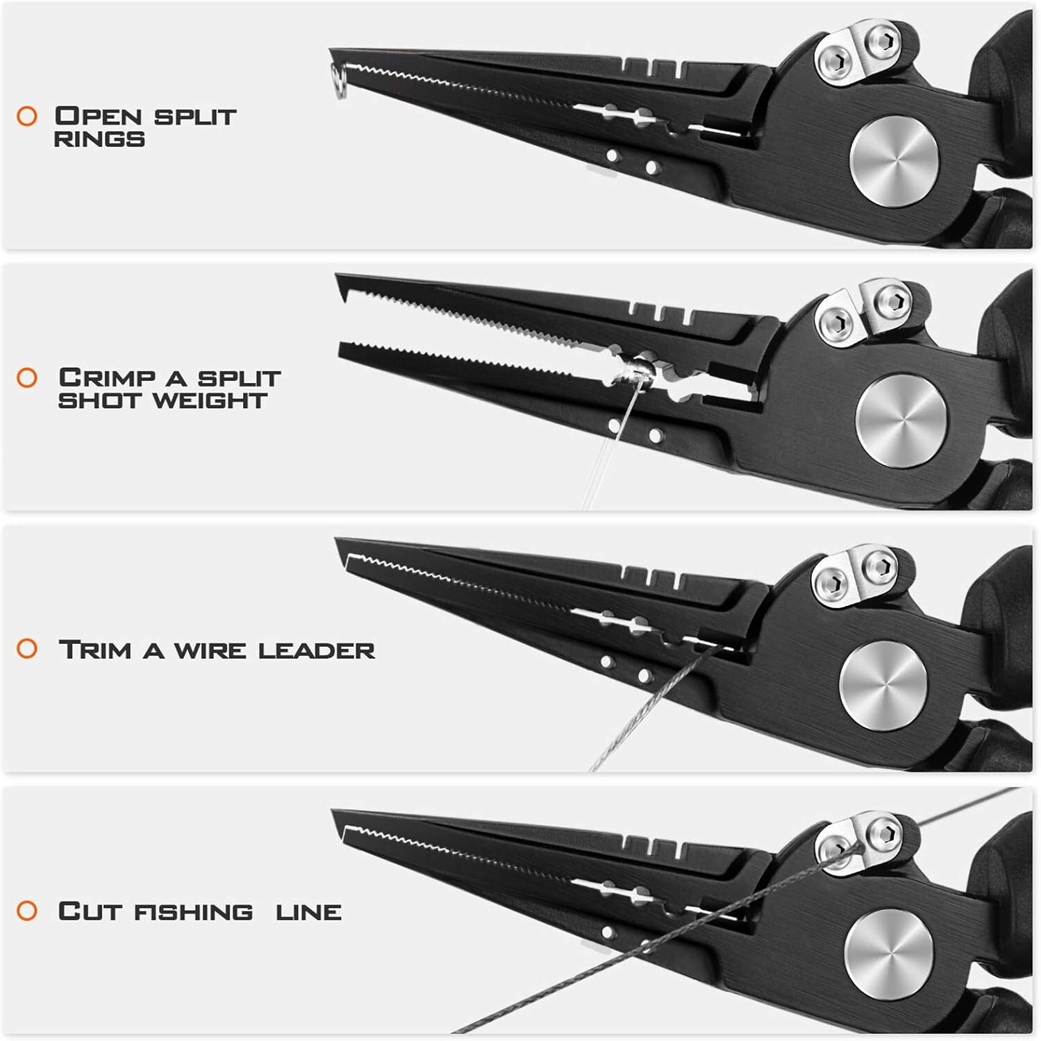 Speed Demon Pro 420 Stainless Steel Fishing Pliers - 7.5'' with Tungsten Cutters