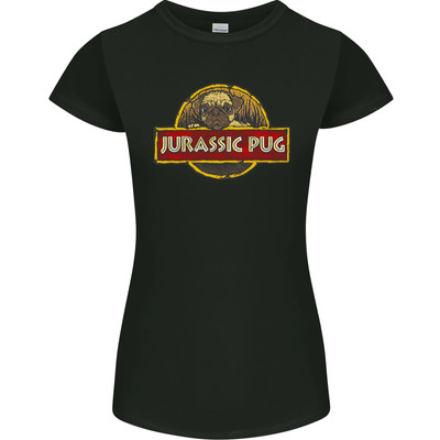 Jurassic Pug Funny Dog Movie Parody Womens Petite Cut T-Shirt