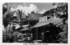 1940s Hawaii U.S.O Kalama Club occupation RPPC Postcard 25-4895