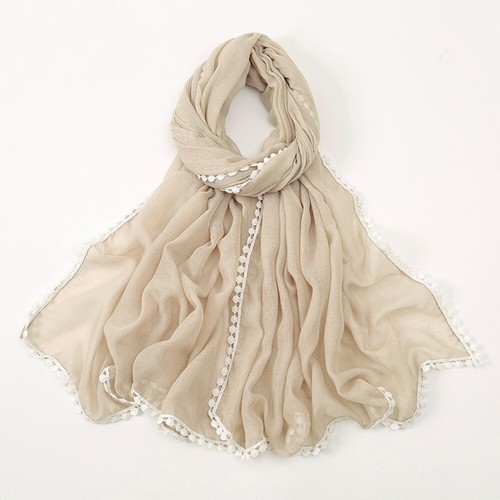 Mujeres Musulmanas Hijab Bufanda Simple Bufandas Challes Envuelve Suave Pañuelo - Imagen 18 de 26