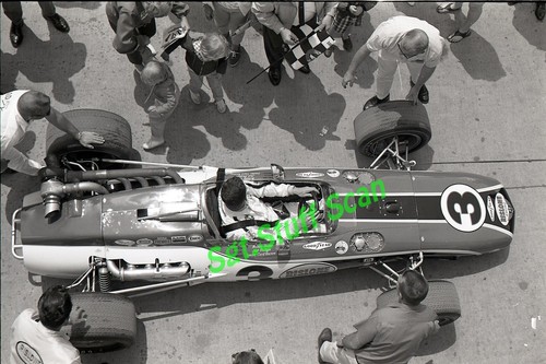 1968 Indy Car racing photo negative Indy 500 Bobby Unser Rislone race ...