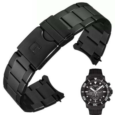 Fits 22mm Tissot T-Sport Seastar Watch T120417/607Series Steel Watch Strap Band