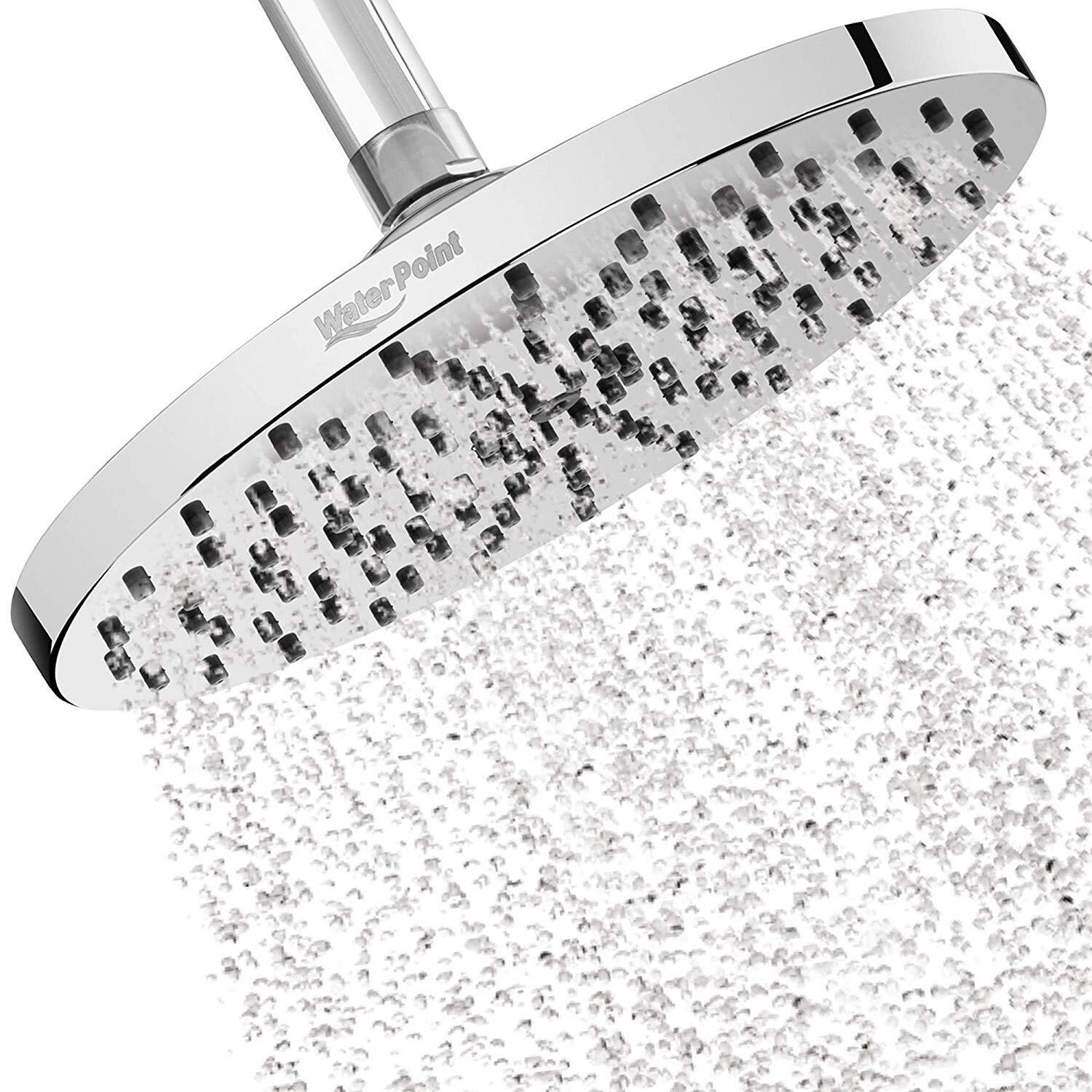 8 Inch Rainfall Shower Head by WaterPoint - Large High Pressure Water Saving ...