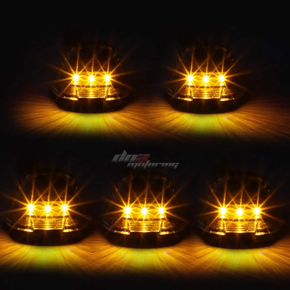 PARA CAMIÓN 99-16 F250-F550 5X CABINA NEGRA TECHO ÁMBAR LED LUZ MARCADORA + ARNÉS Foto 2 de 4