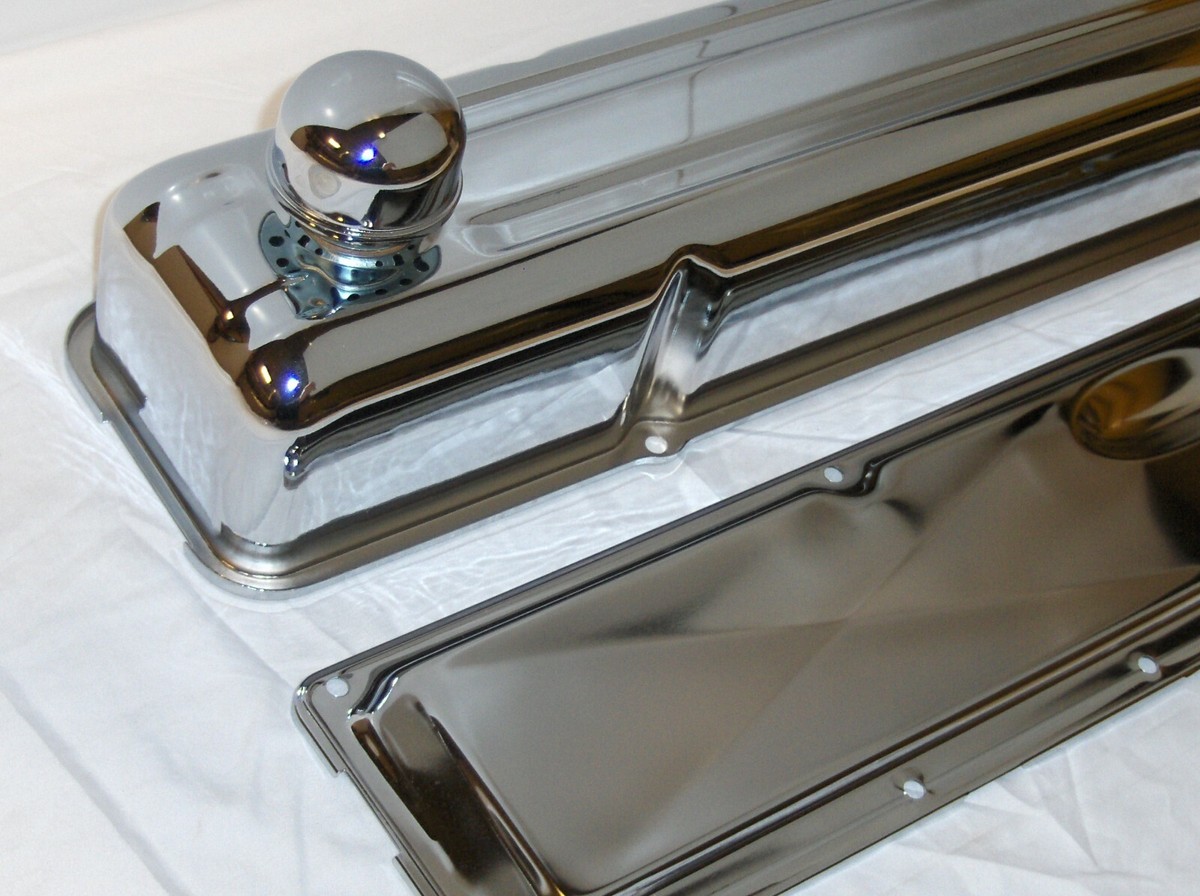 Chevy 235 Inline Straight 6 Cylinder Chrome Valve Cover w/ Side