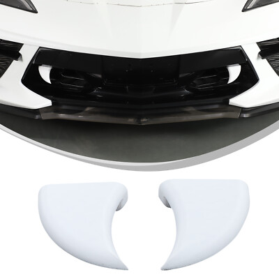 ABS White Front Grille Small Tiger Tooth Kit Decorate Trim For Corvette C8 2020+
