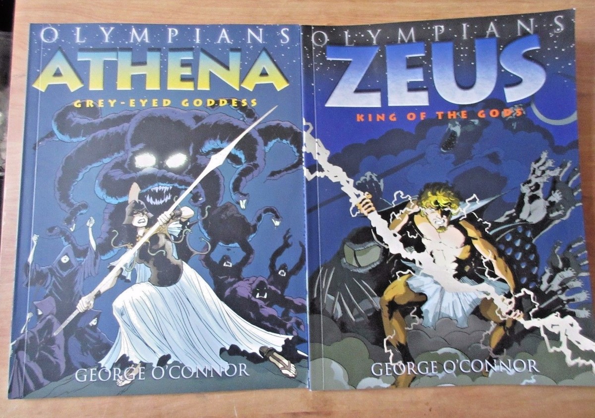 Two Olympians: Zeus: King of the Gods and Athena Grey-Eyed Goddess