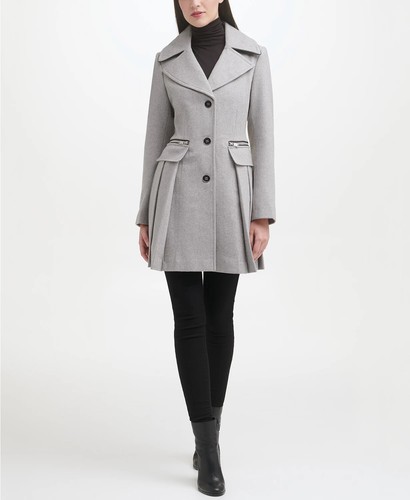 Asymmetrical Button Front Walker Coat 