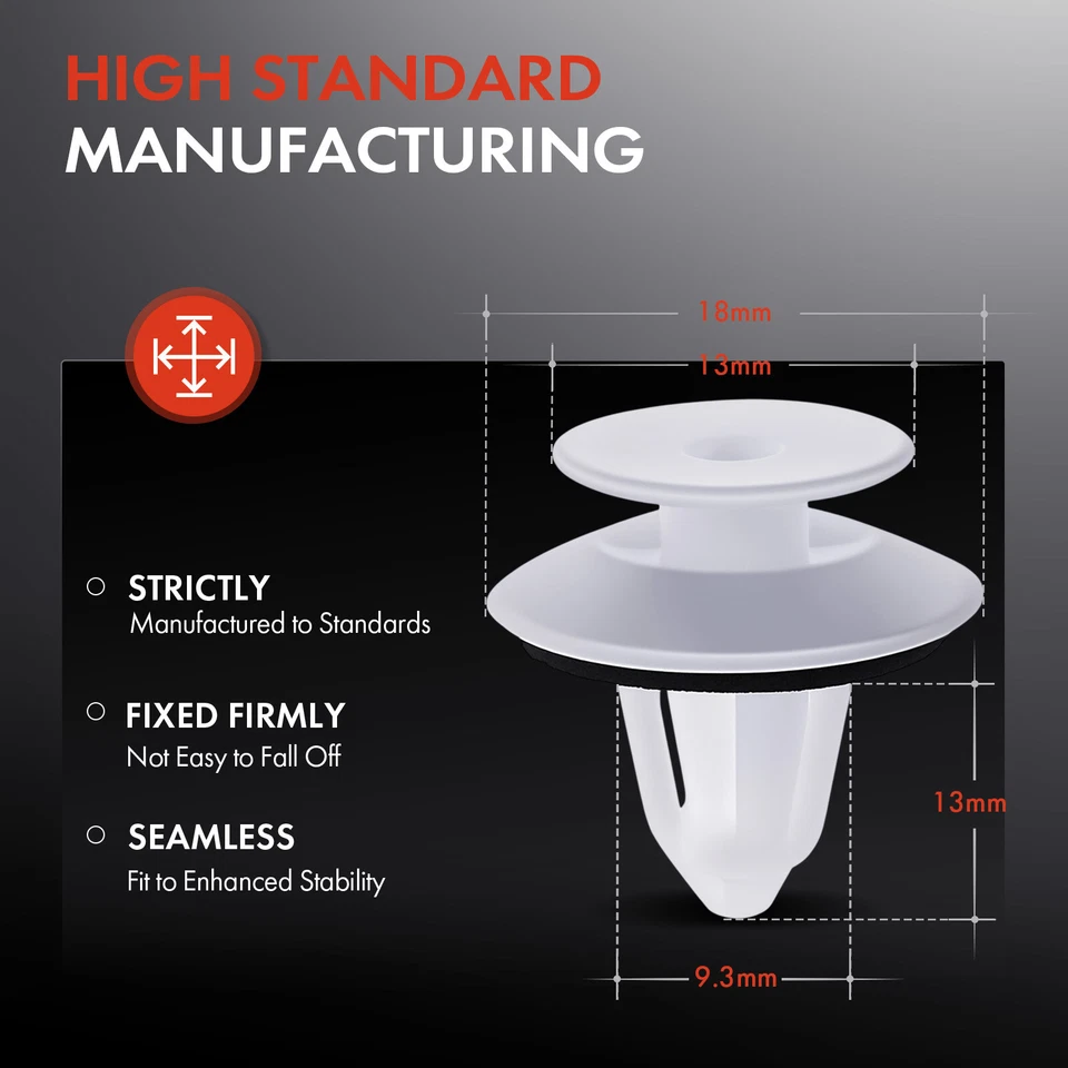 30 peças retentor de clipe de painel de guarnição de porta de náilon 9,3 mm para Mercedes C/E/S/CLK/SL-Class - Imagem 3 de 4