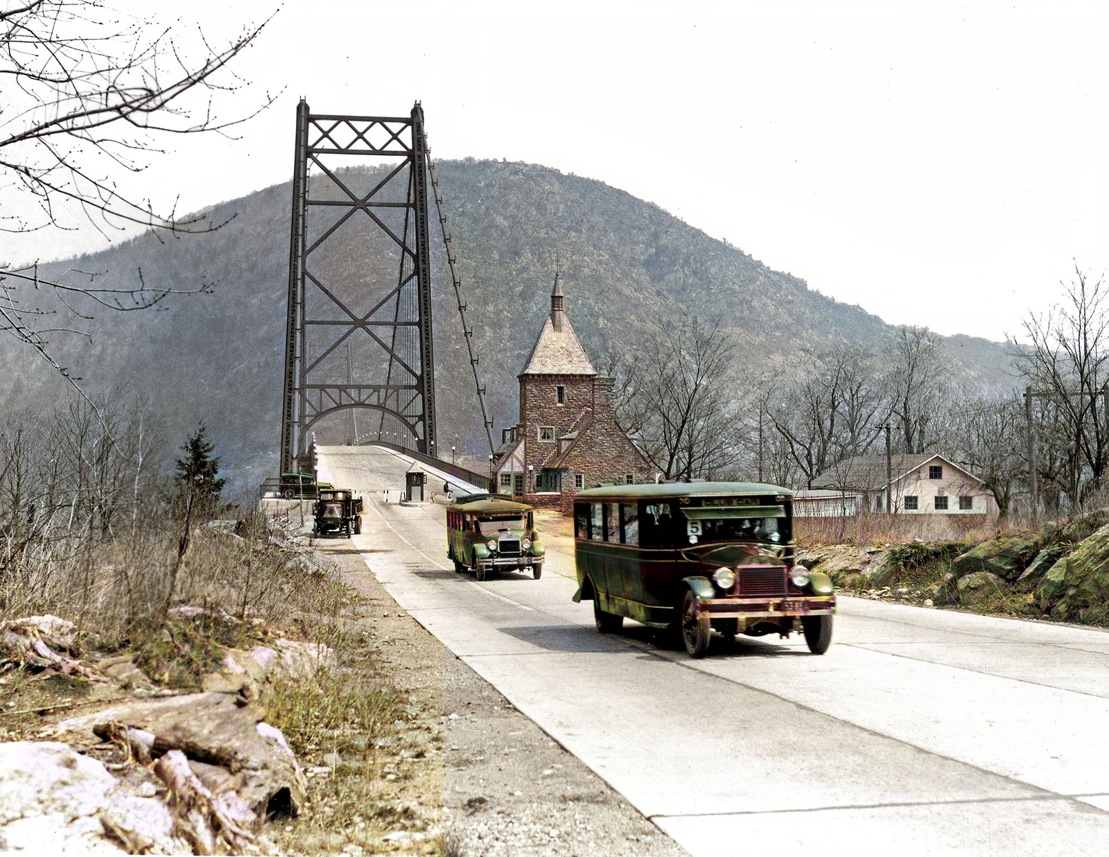 1928 Bear Mountain Toll Bridge, NY Old Photo 8.5