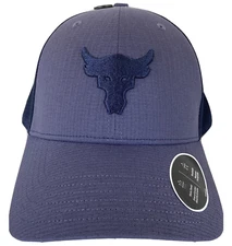 Under Armour UA Project Rock Dwayne Johnson Trucker Snapback Blue Cap Hat