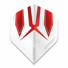 WINMAU PRISM ALPHA  STANDARD SHAPE FLIGHTS RED & WHITE 