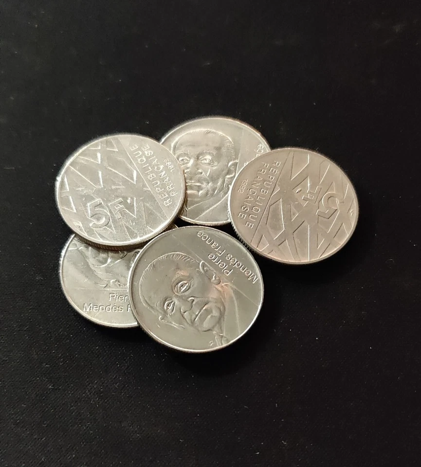 [Nickel] Lots 5 x 5 Francs - Pierre Mendes France - 1992 - Photo 1/1