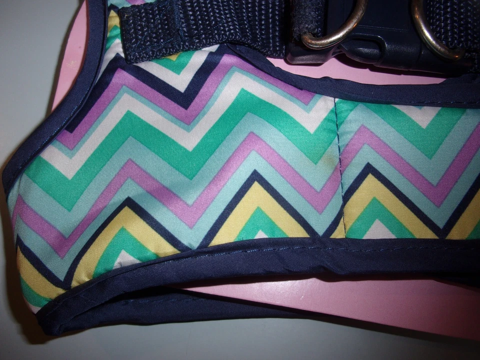 purple navy CHEVRON Dog Body Harness Vest S Small New Smooche Pooch - Image 3 of 4