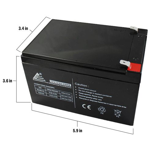 12V 12AH Battery for RBC4 RBC 4 RBC6 RBC 6 D5775 BP1000 Scooter replaces UB12120 - Picture 5 of 10