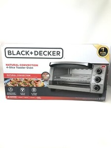 BLACK+DECKER Natural Convection 4-Slice Bake Broil Toaster Oven Extra Wide