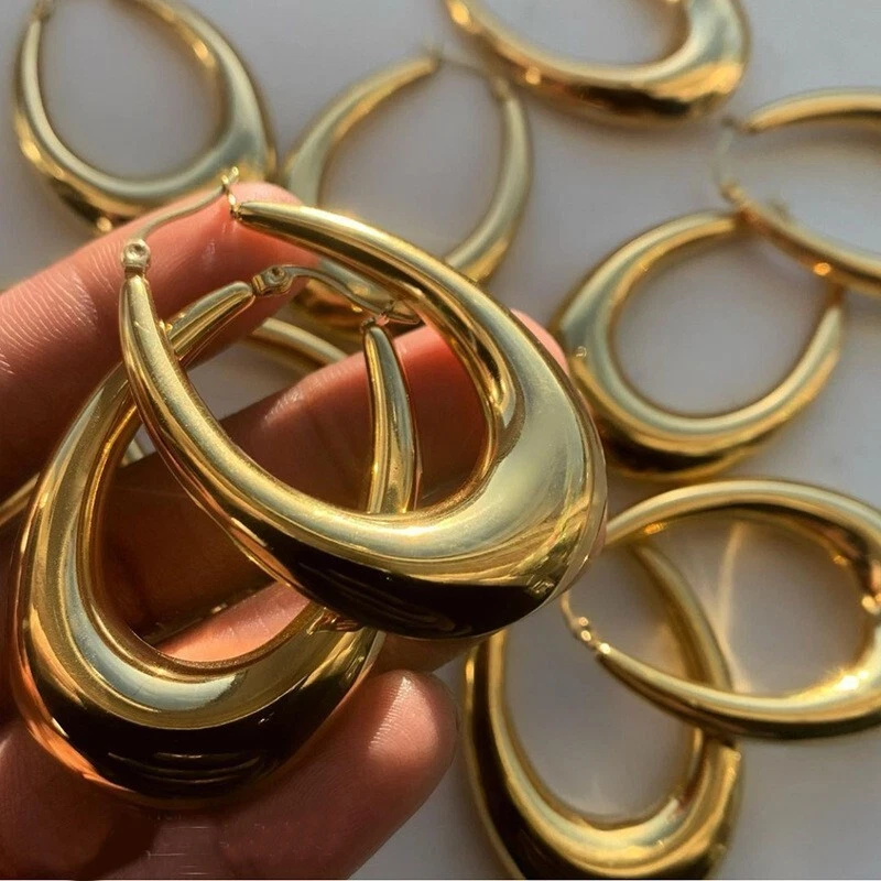 New Fashion Earrings Copper Round Earrings Stud High Quality Jewelry Wholesale - Image 2 of 4