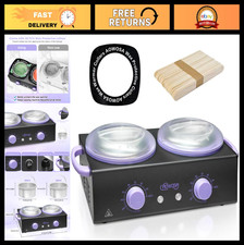 Double Pot Wax Warmer Kit for Hair Removal - Large Spa Heater, Easy Clean, 50 St