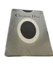 Christian Dior Vtg 913 Lace Top Thigh High Stockings Sandalfoot Sz 2 Jet Black