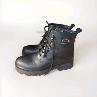 Karl Lagerfeld Leder Stiefeletten Boots, Größe 40, 1x Getragen-zu Klein