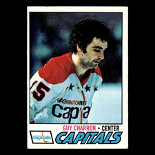 Guy Charron #145 1977 Topps Washington Capitals Hockey Card NHL EX
