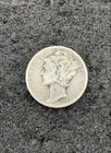 1942 Silver Tested D Mercury Dime US 10 Cent Coin