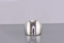 Sterling Silver 18mm Solid Smooth Tapered Dome Statement Band Ring Mex 925 Sz: 6